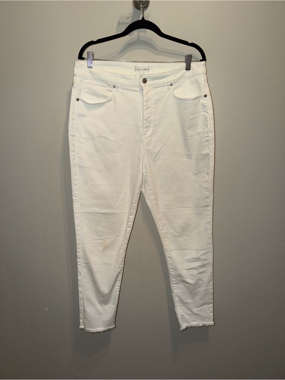 LOFT White High-Rise Denim Jeans